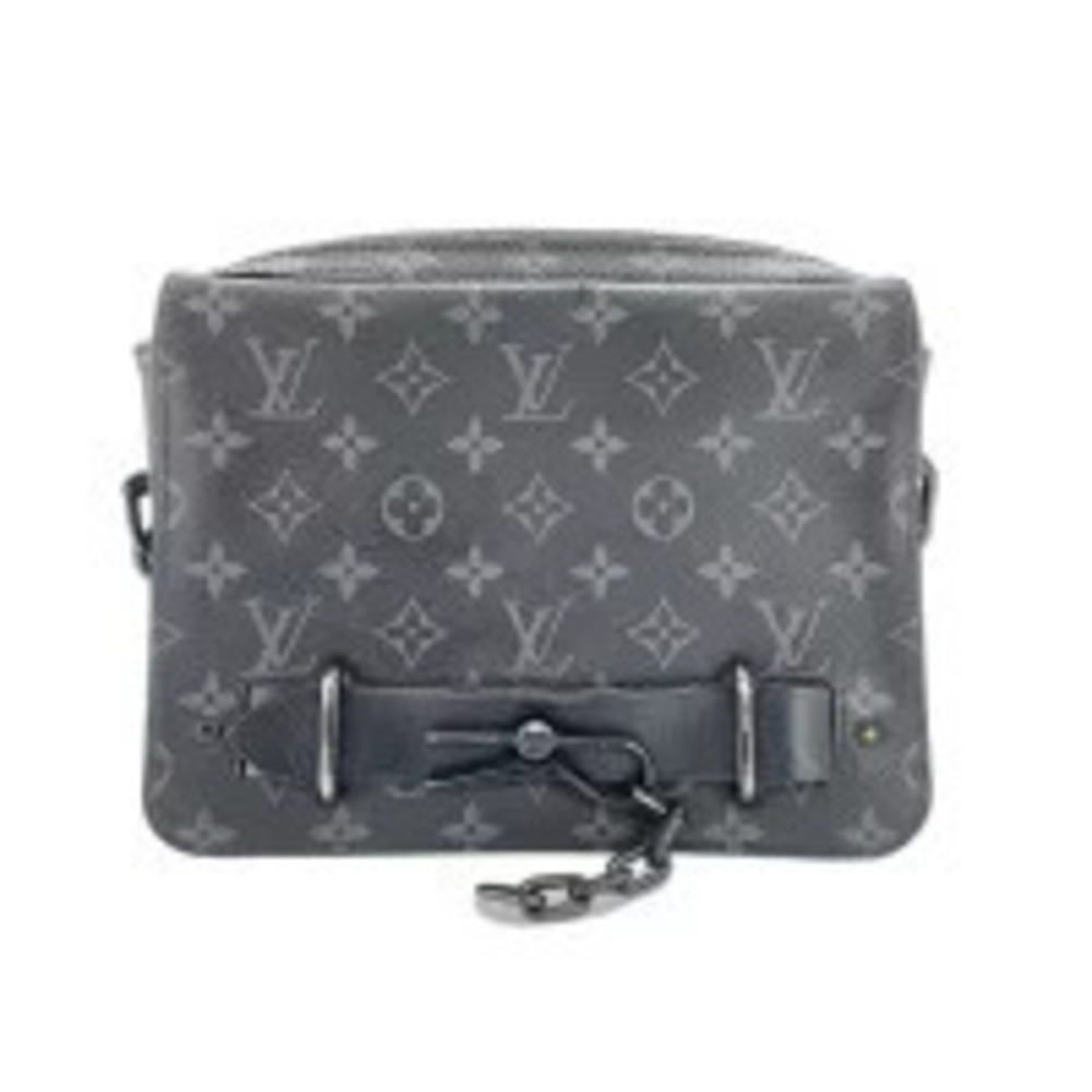 Louis Vuitton Monogram Eclipse Black Steamer Shoulder Bag Black